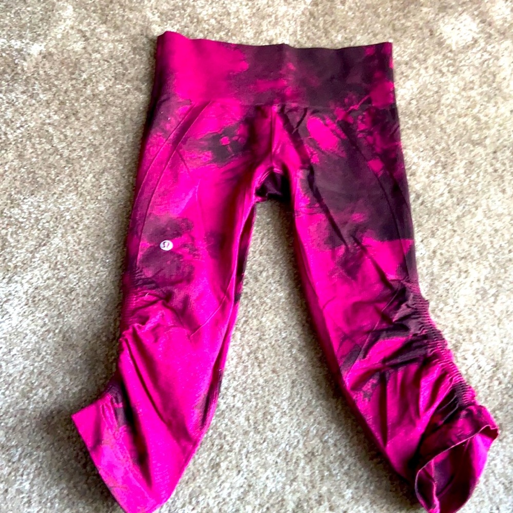 Lulu Lemon Pink Tie Dye Leggings